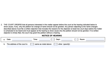 Notice of Hearing