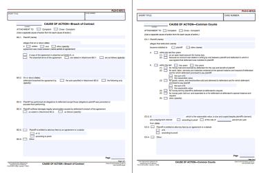 Causes of Action - Consumer Debt