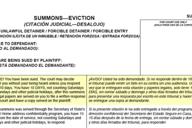 Zoomed in part of SUM-130 that talks about deadlines to file an Answer.